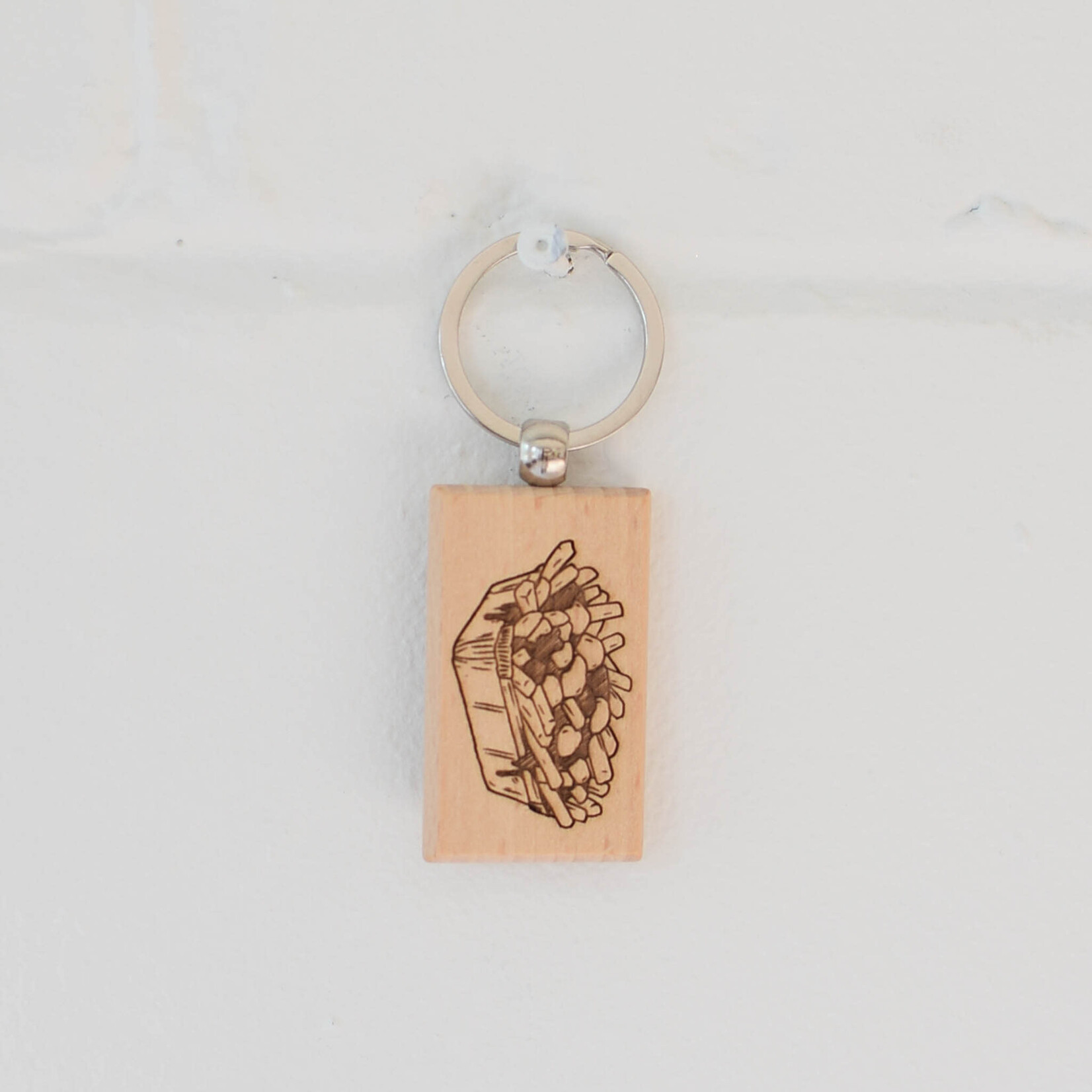 Retour à la Terre Wood Keychain - Poutine