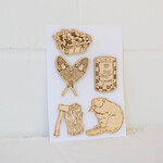 Retour à la Terre Wood Magnets - Quebec x5