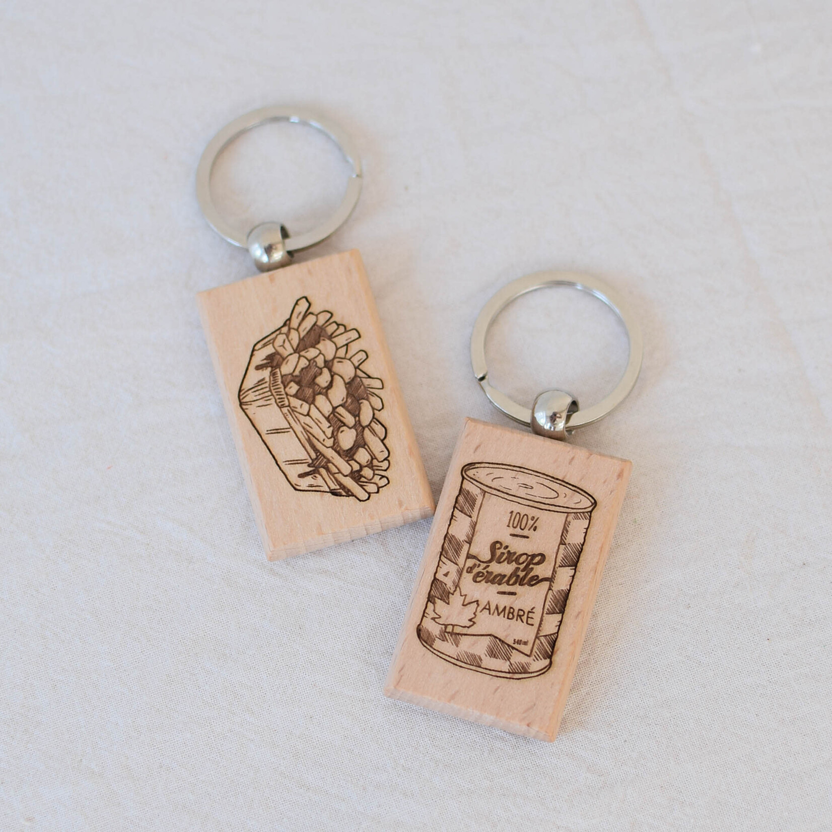 Retour à la Terre Wood Keychain  - Maple Syrup