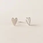 Love Tempo Earrings - Everly Heart, Silver