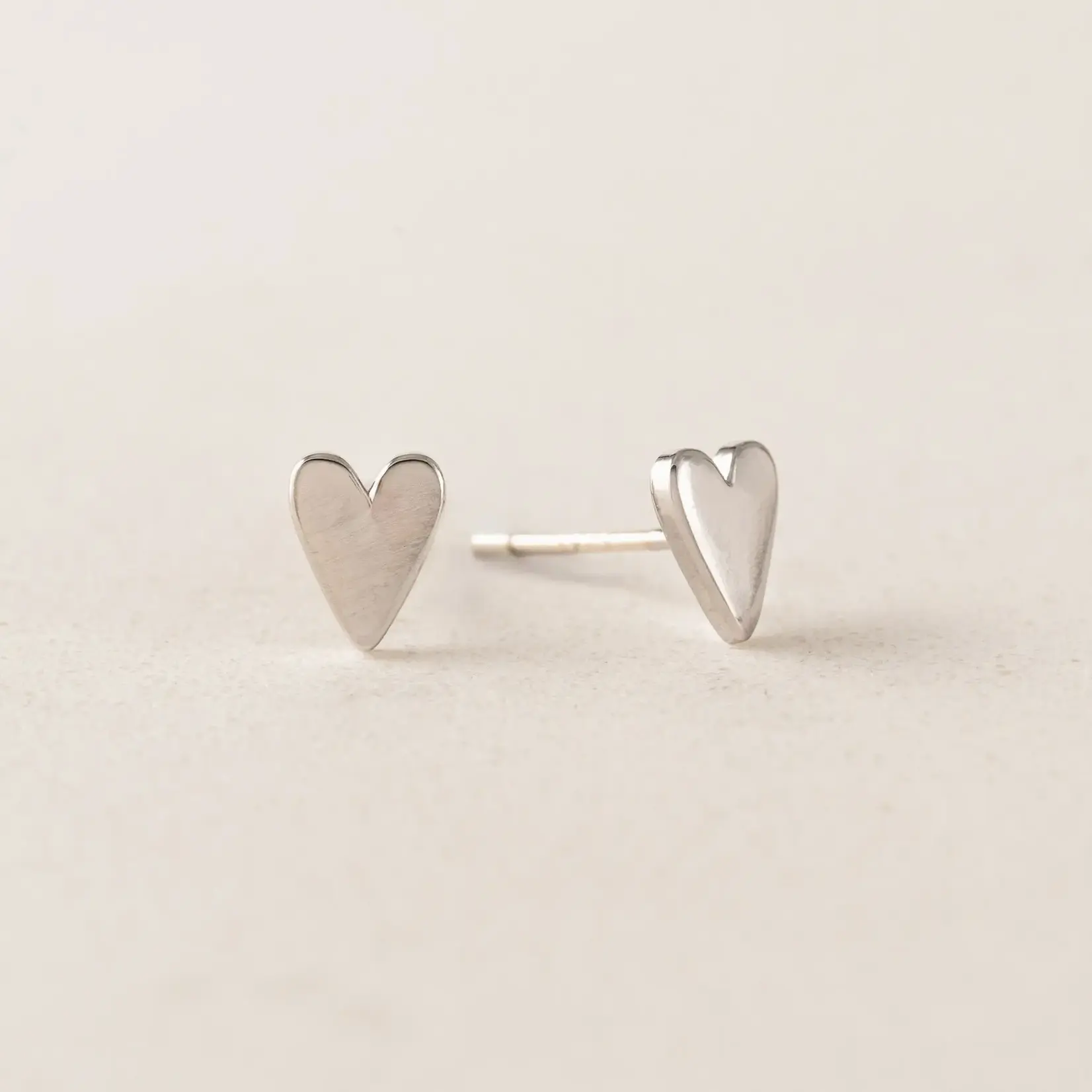 Love Tempo Earrings - Everly Heart, Silver