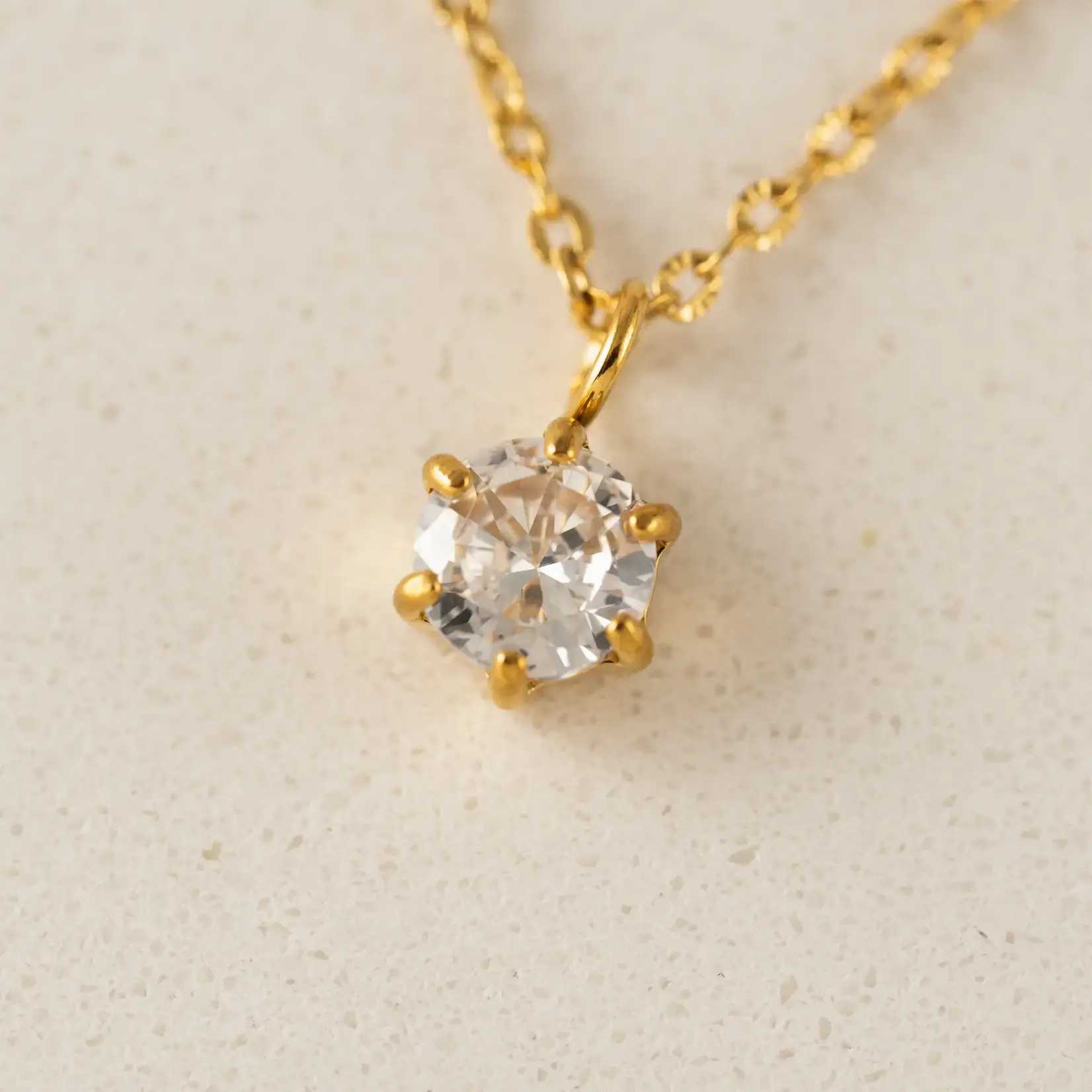 Collier Love Tempo - Sol Cubic Zircon Doré