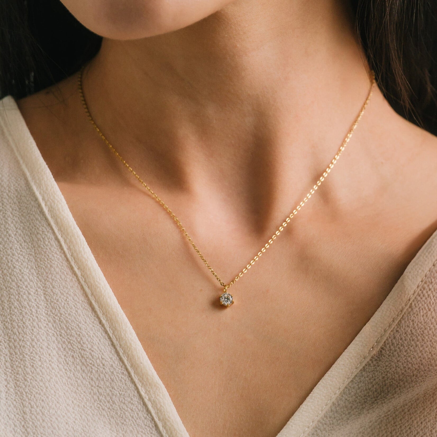 Collier Love Tempo - Sol Cubic Zircon Doré
