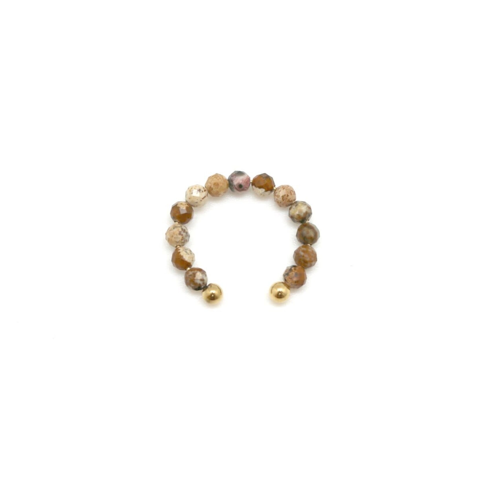 Ring with natural stones