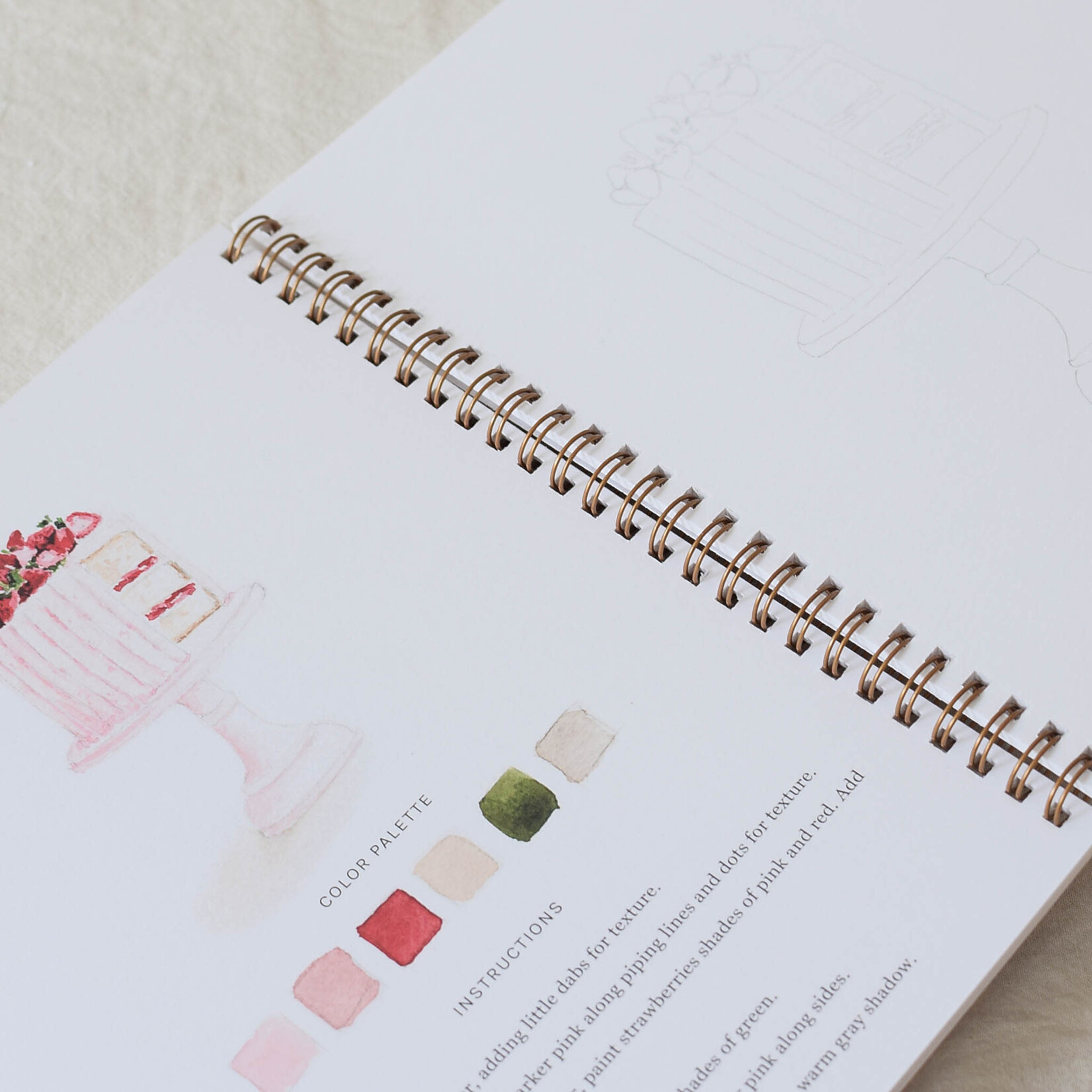 Emily Lex Studio Cahier d'aquarelle Pâtisseries