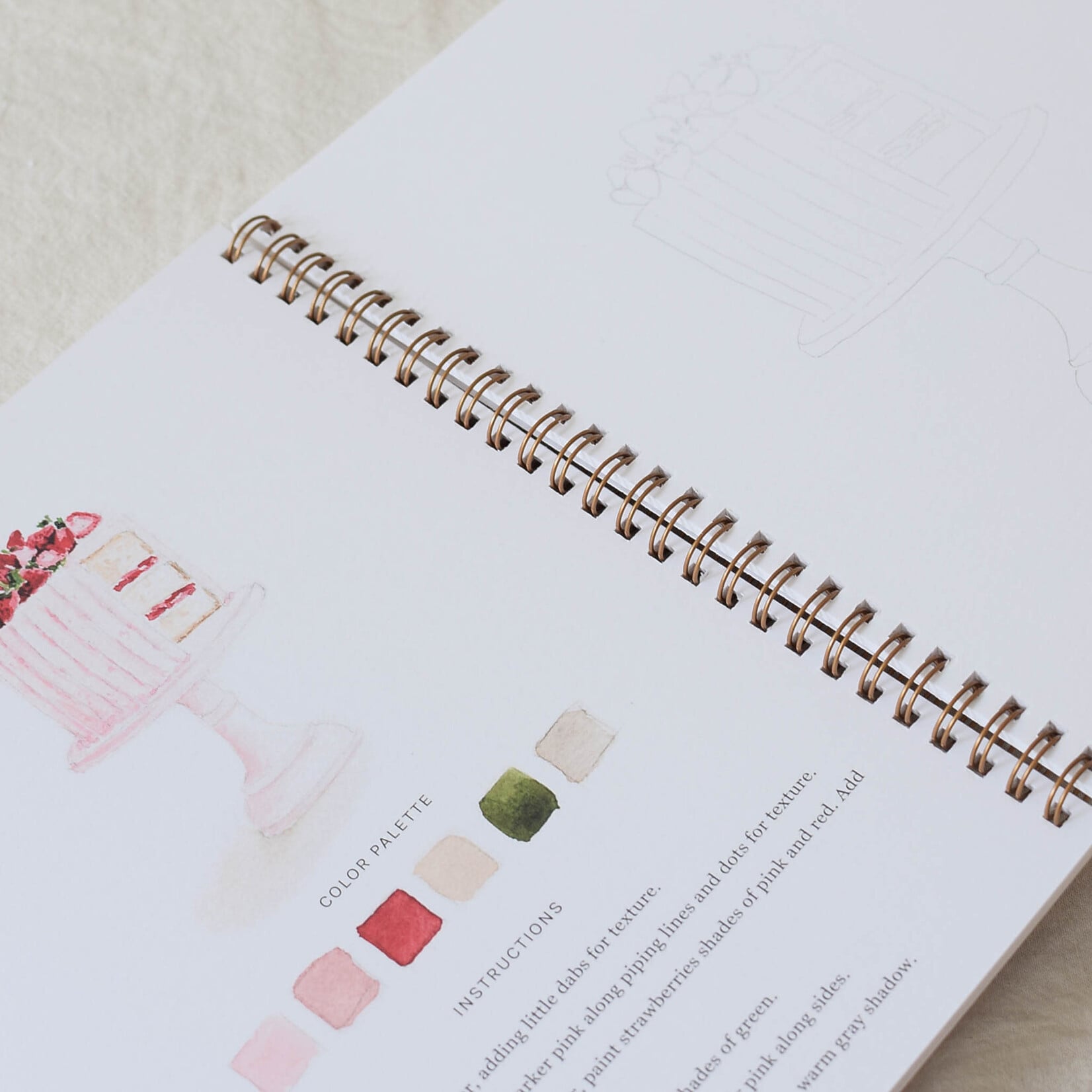 Emily Lex Studio Pastries Watercolor workbook