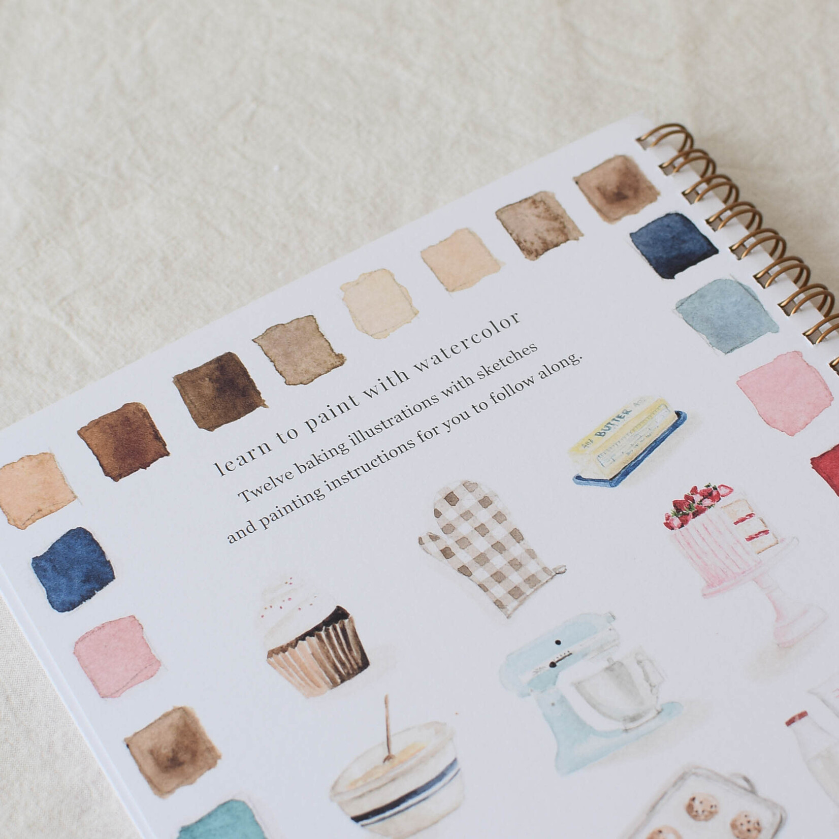 Emily Lex Studio Cahier d'aquarelle Pâtisseries