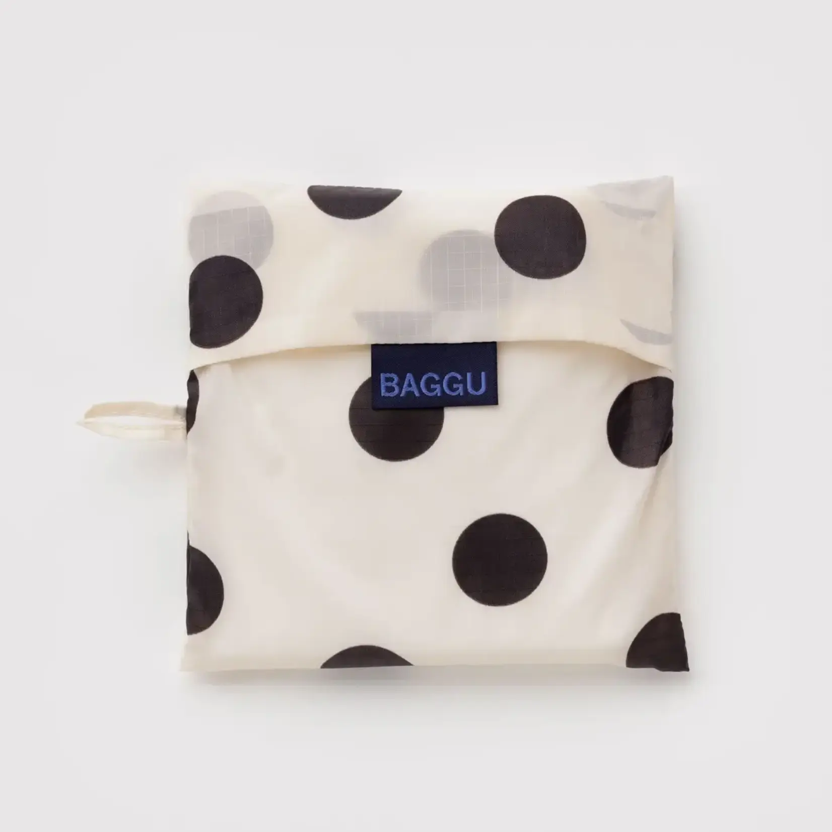 Big Baggu Bag - Cream and Black Polka Dot