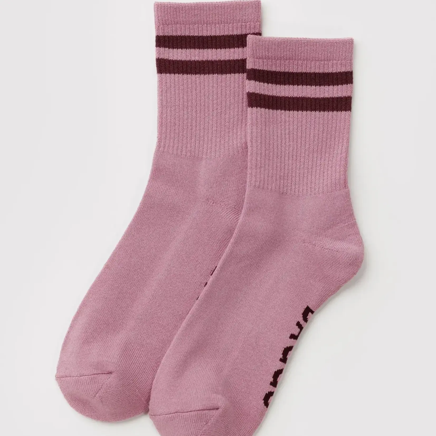 Ribbed socks baggu - Wild Plum stipe
