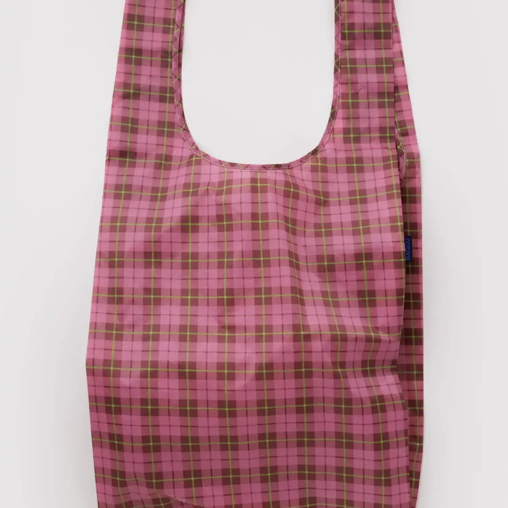 Big Baggu Bag - Azalea Pink tartan