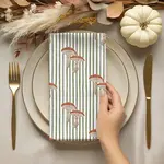 Serviettes (s/4) Champignons rayures