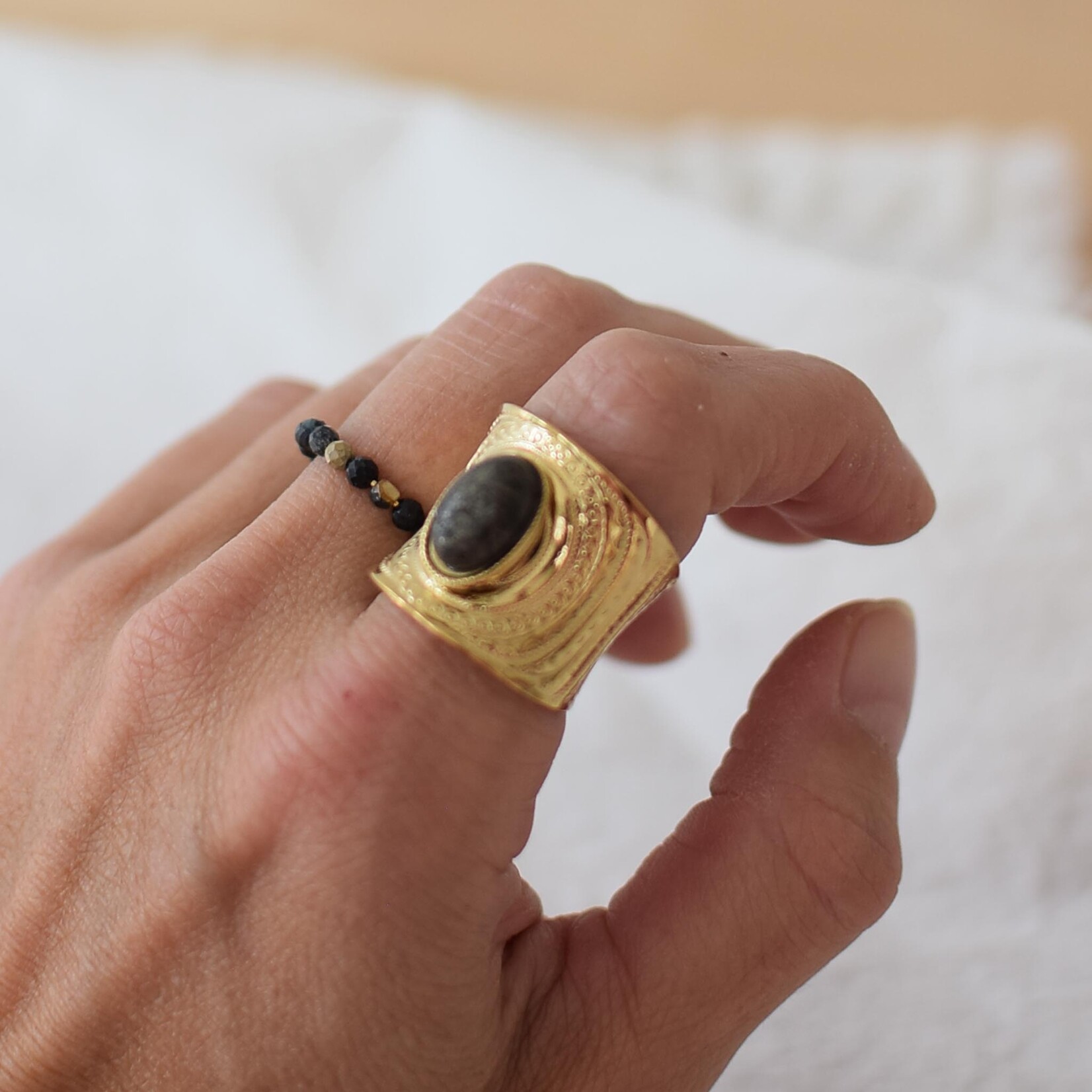 Ring Black Jasper