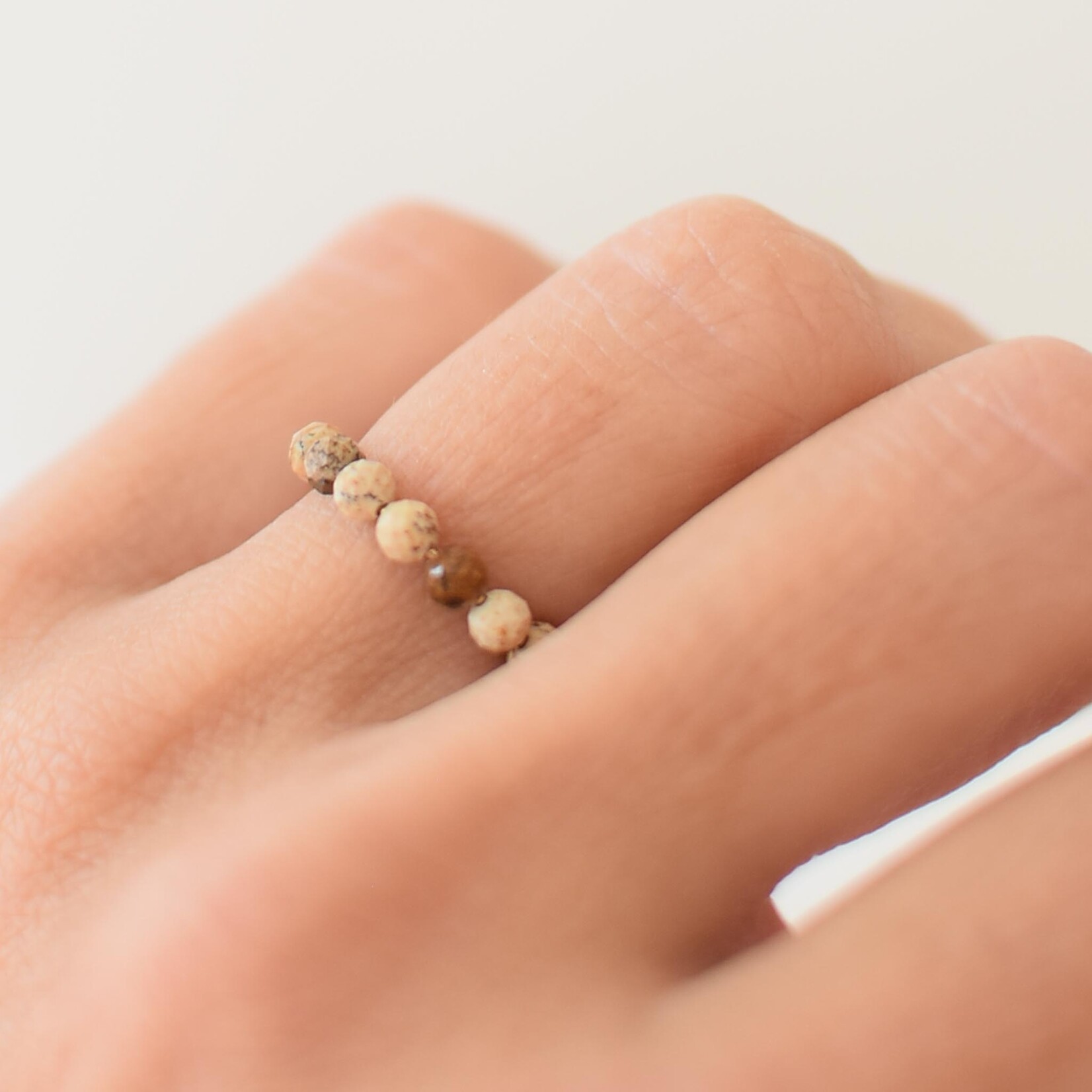 Ring with natural stones