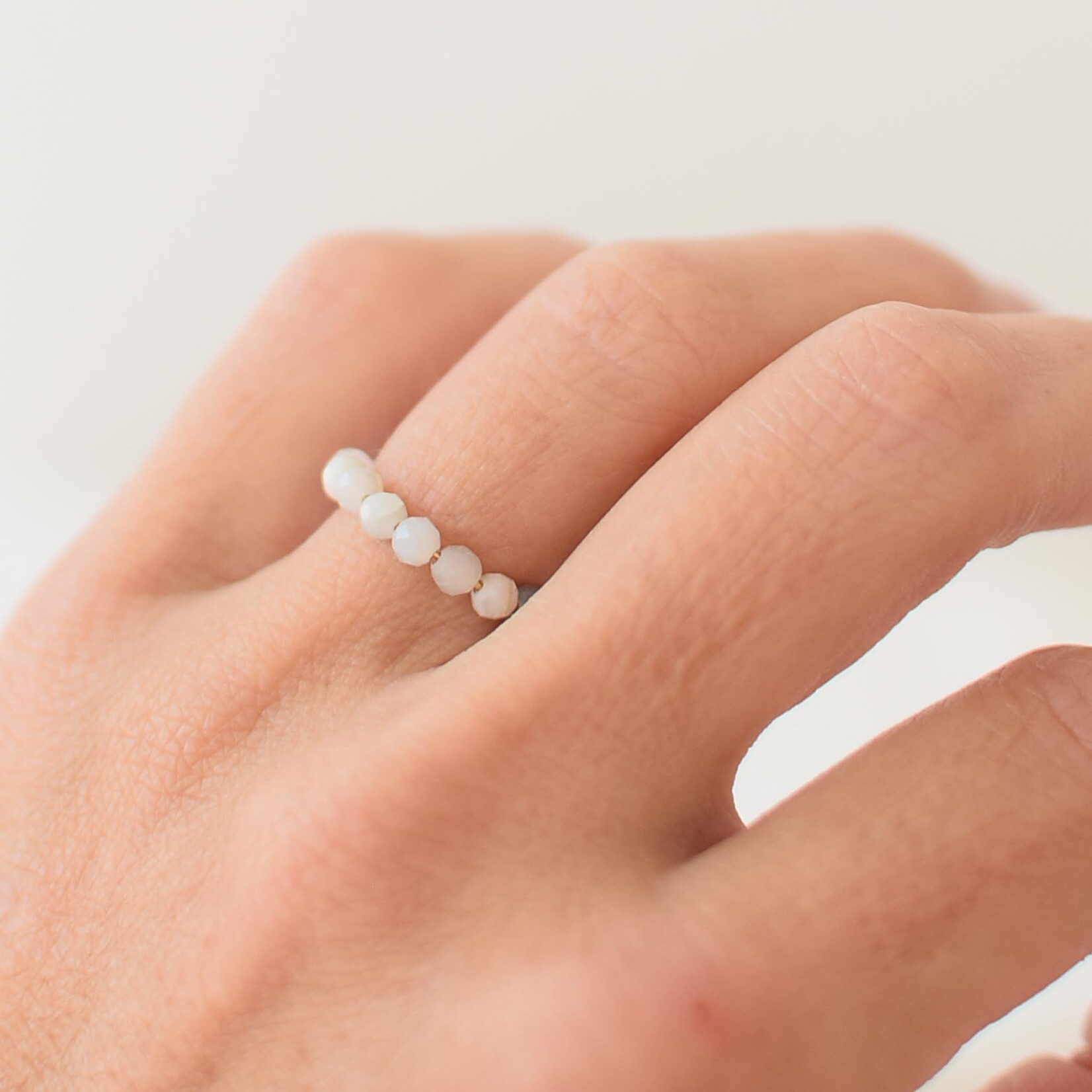 Ring with natural stones
