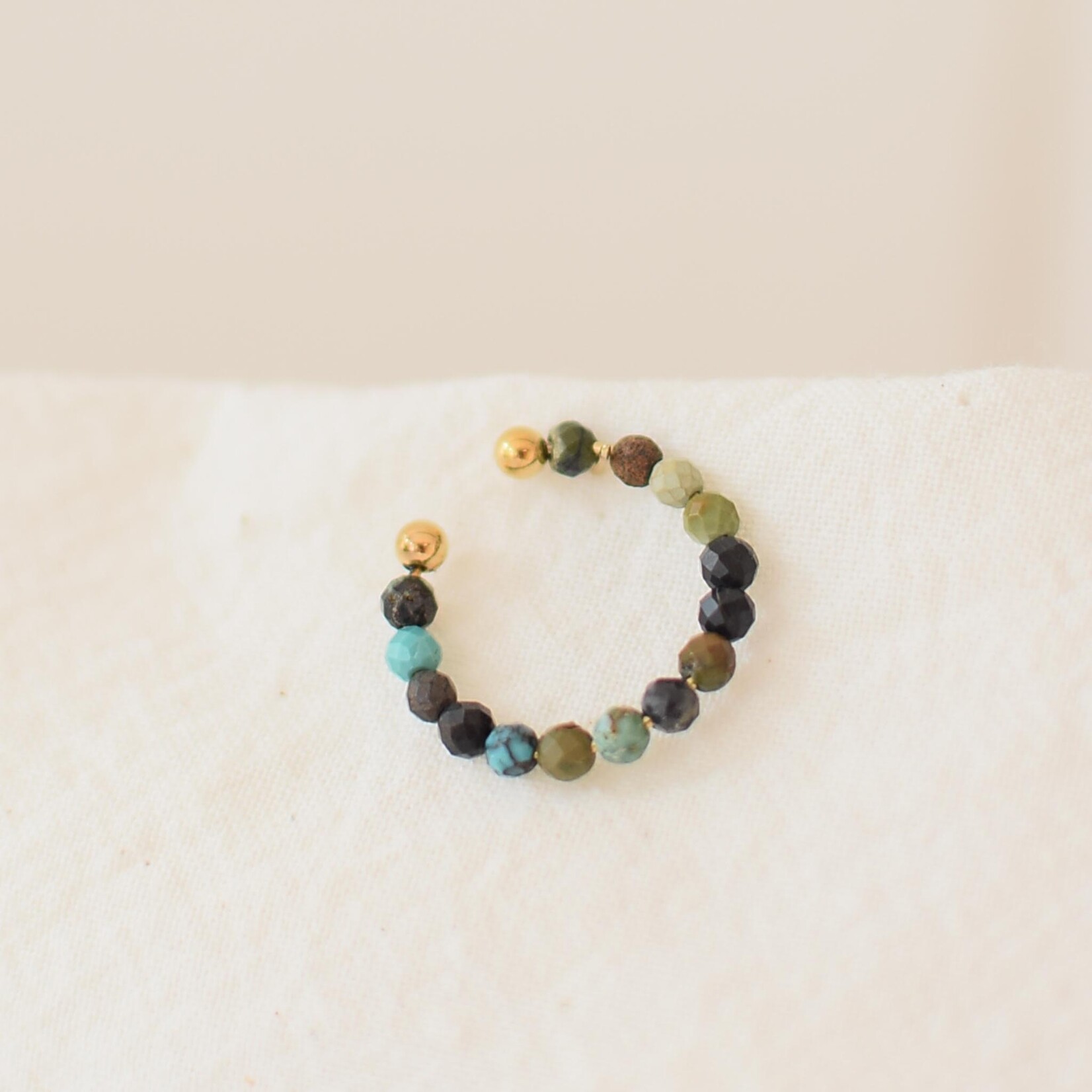 Ring with natural stones
