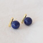 Bar Earrings with Natural stones