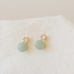 Earings Rhinestone and Amazonite