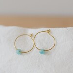 Hoop Earings with stone pendants