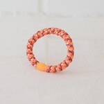 Mixed Neon Pomerant Glitter Hair Elastic