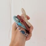 Mixed Pomerant and Blue Hair Elastic