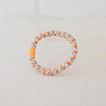 Mixed Light Pink Orange Glitter Hair Elastic