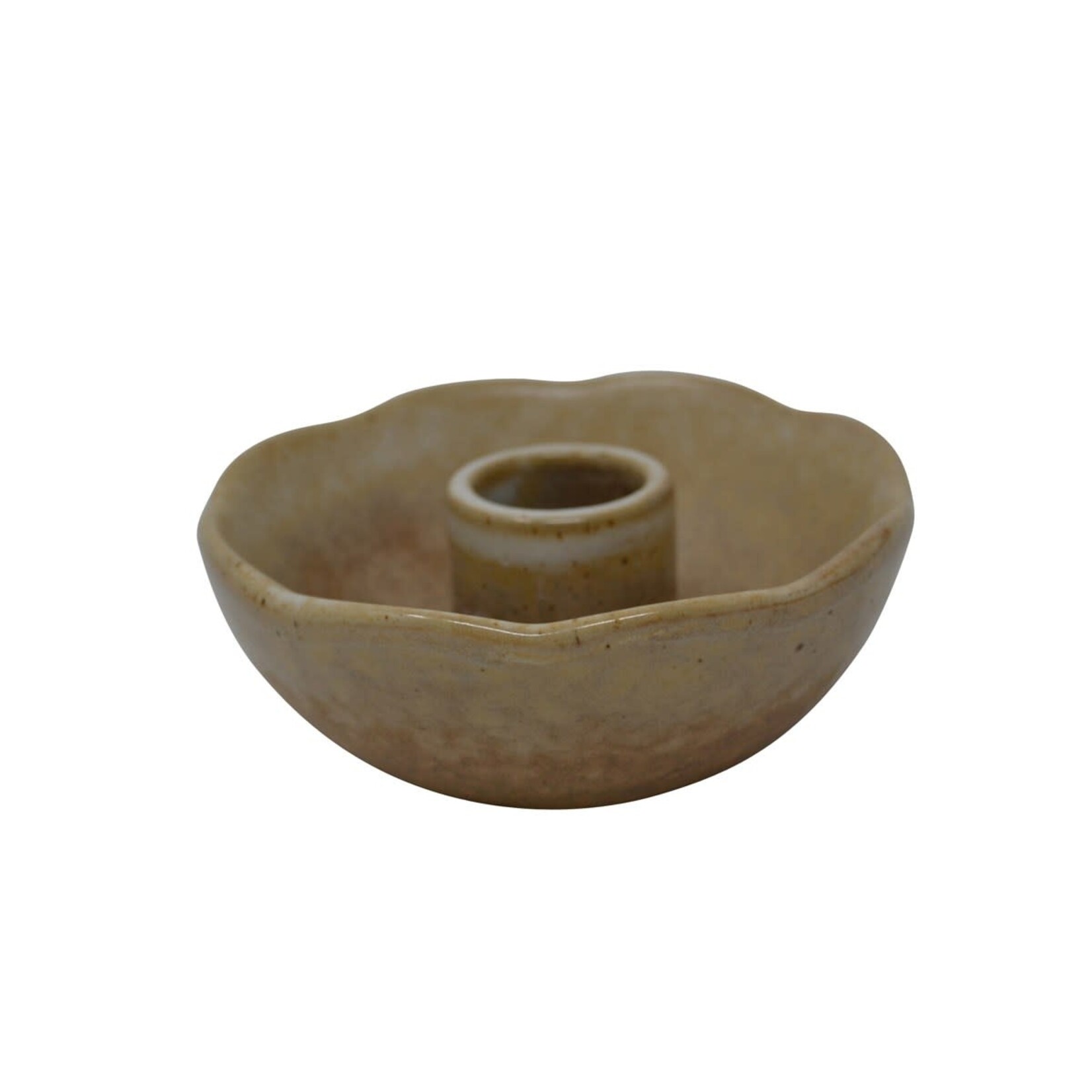 Round Candle Holder - Brown