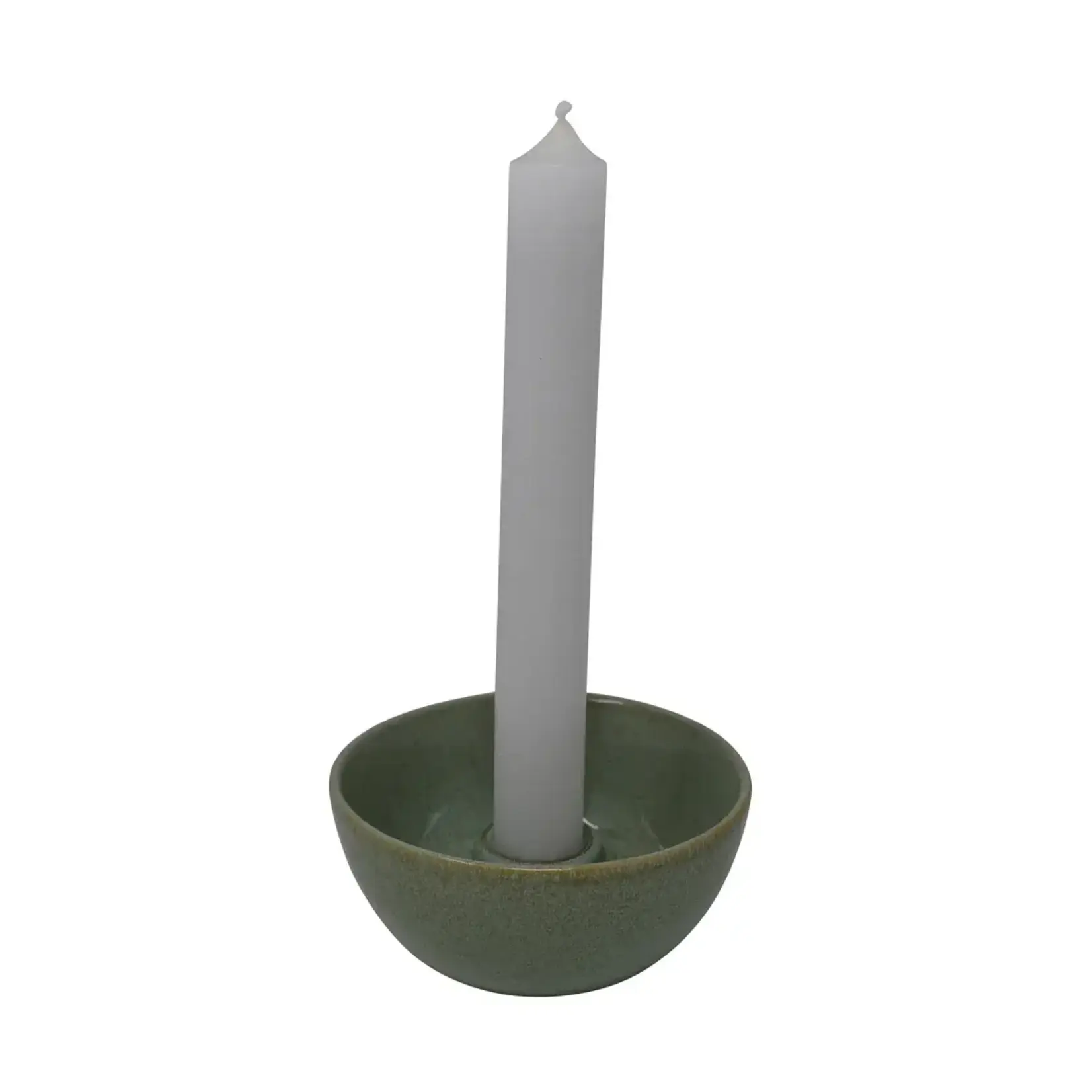 Round Candle Holder - Green