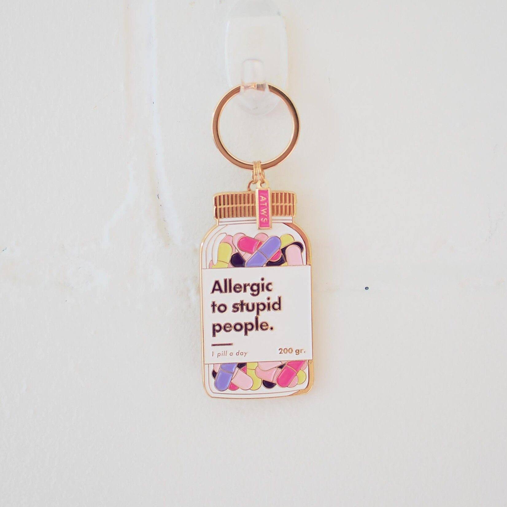 Keychain - Allergic to stupid people