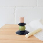 Candle Holder - Pink, Gray, and Green