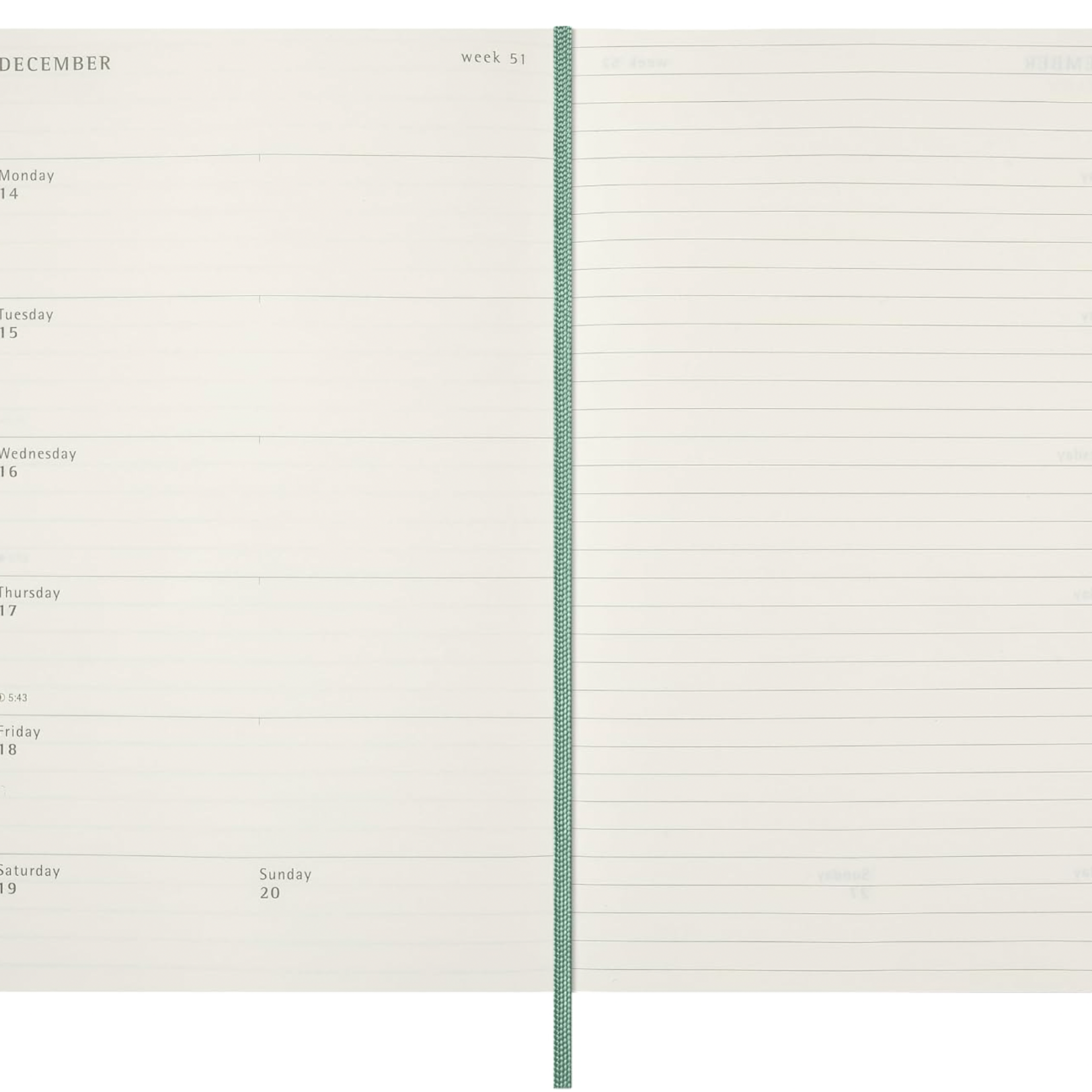 Moleskine Agenda 2027 Carnet-Semainier