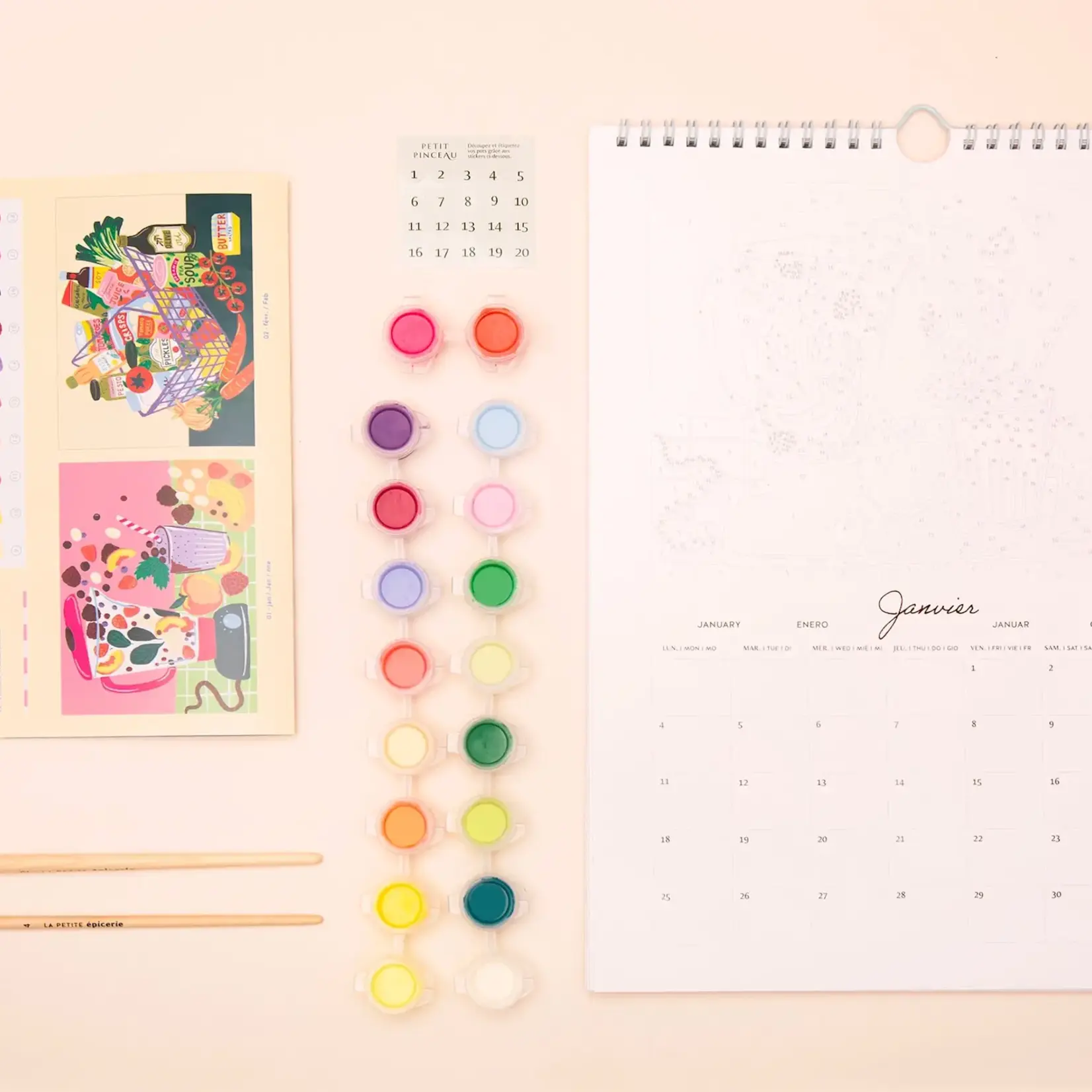 Paint-by-numbers kit - 2027 calendar