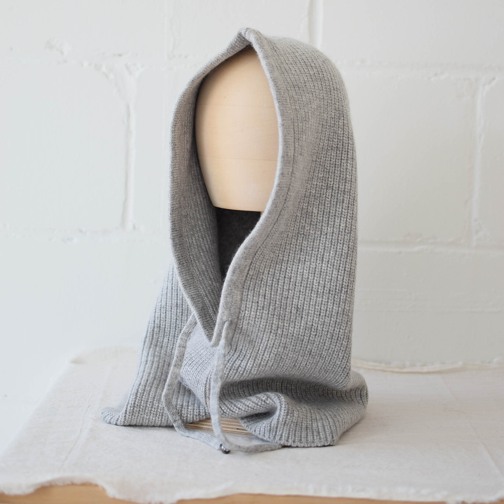 Hooded Scarf Hat Grey