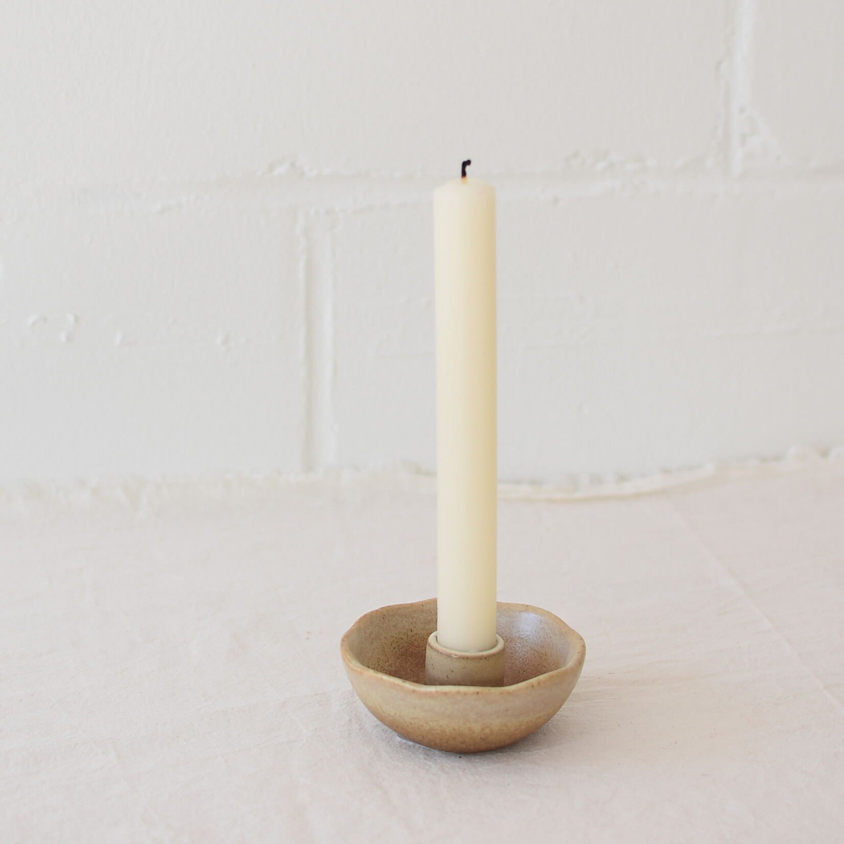 Round Candle Holder - Brown