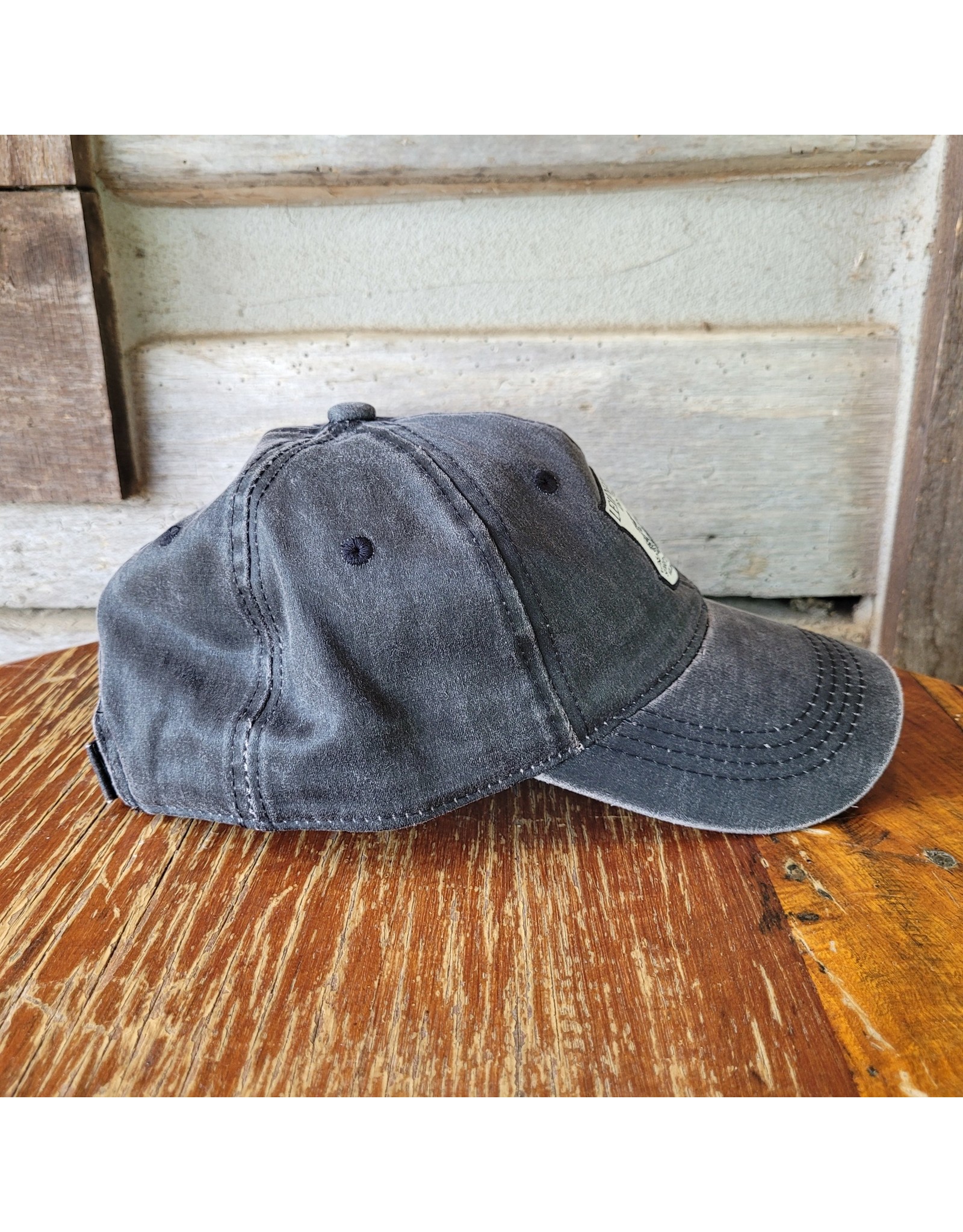 Solid Black Waxed Cap/Hat