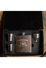Leatherette Flask Gift Set