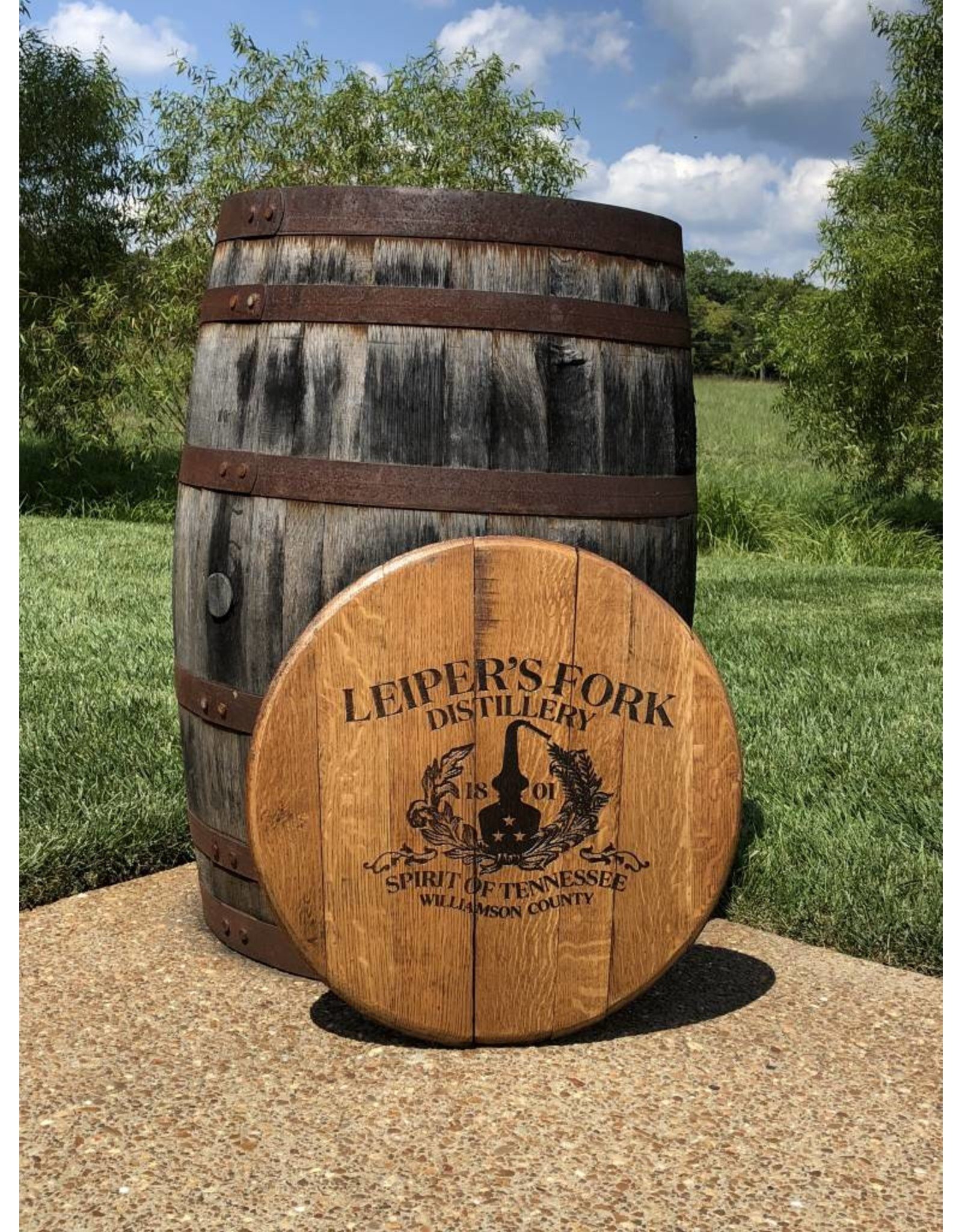 Leiper’s Fork Distillery LFD Engraved Barrel Head
