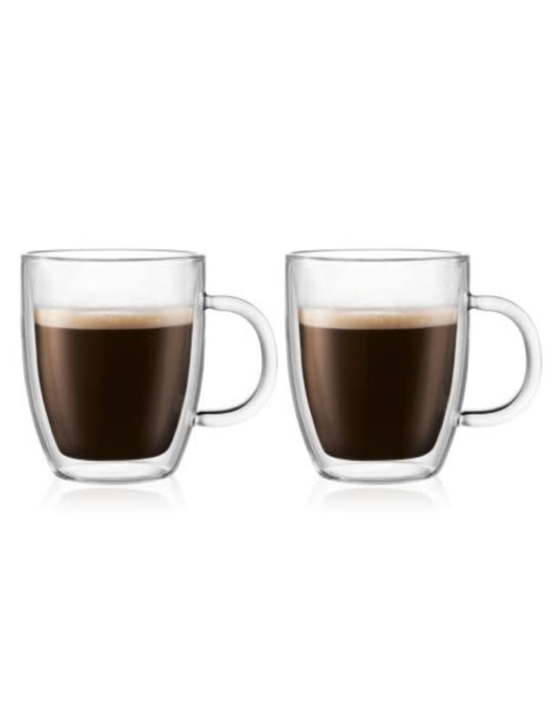 Bodum Bodum Bistro Double Wall Thermo Glass Mugs  10fl.oz