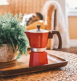 Grosche Milano- Red Stove Top Espresso Maker 6 cup
