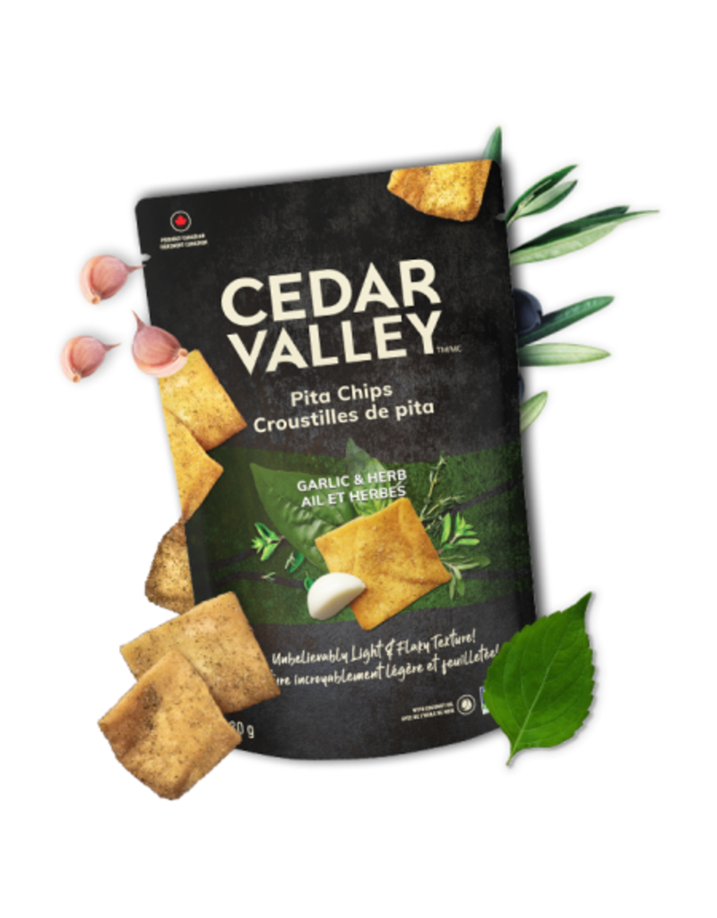 Cedar Valley Gourmet Garlic and Herb Pita Chips