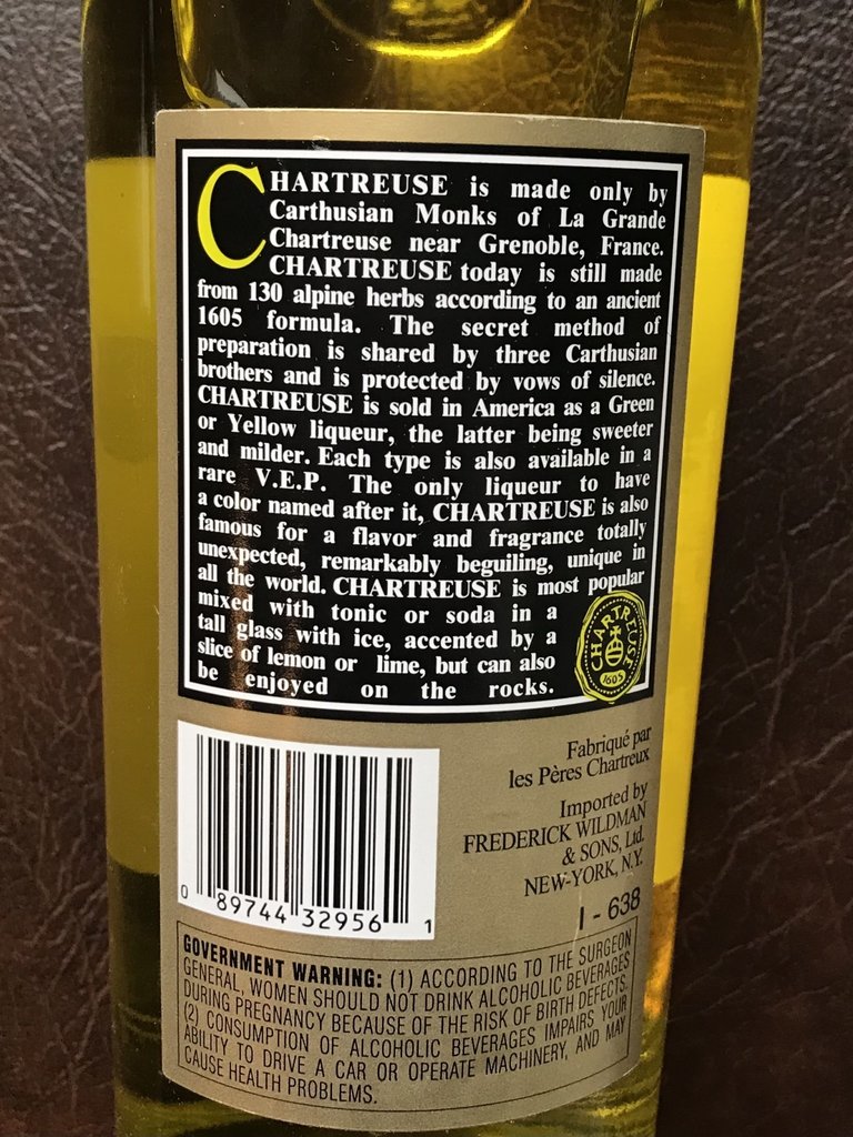 Chartreuse, Yellow Liqueur (NV)