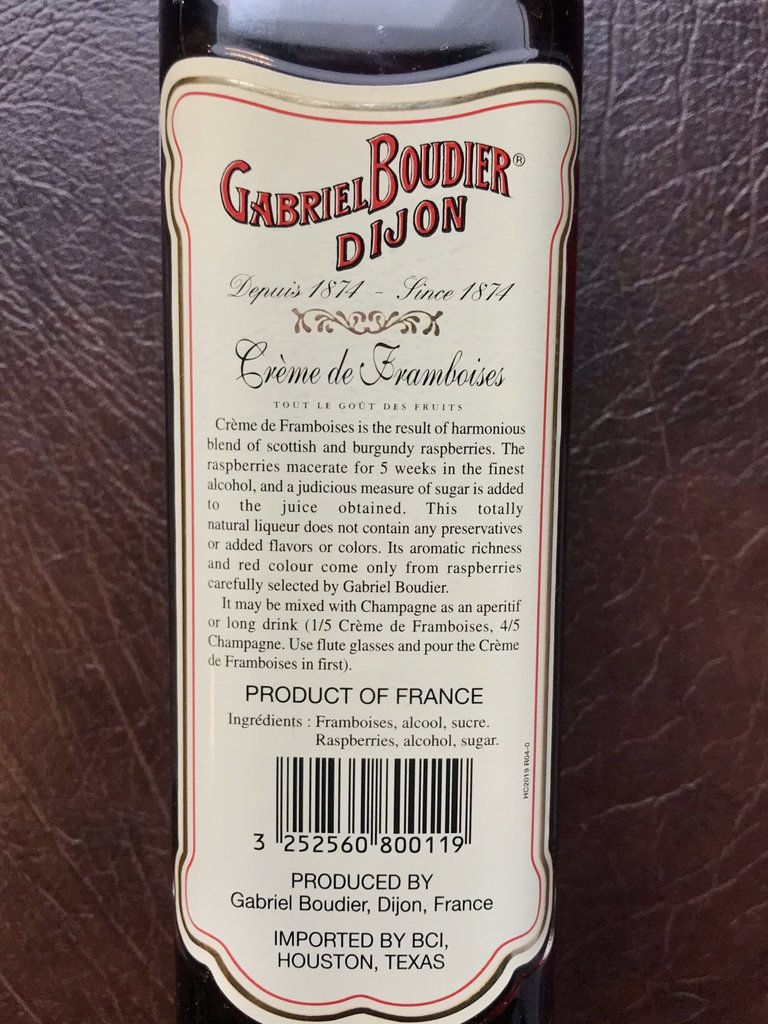 Gabriel Boudier, Crème De Framboises, 375 mL