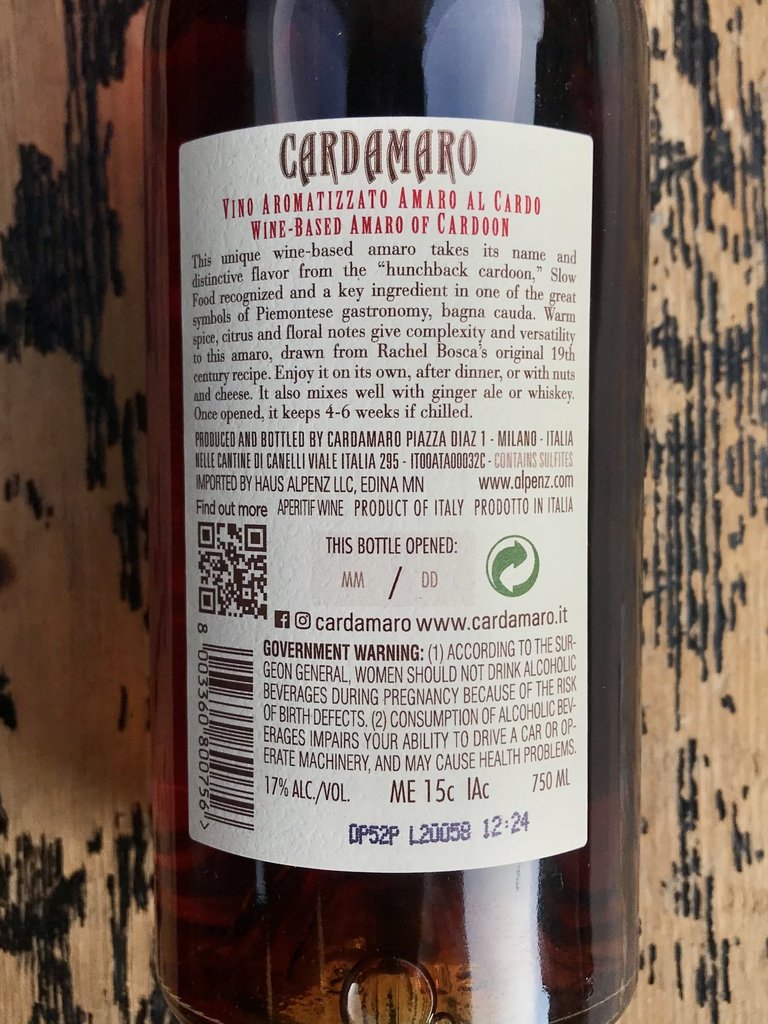 Cardamaro, Vino Amaro