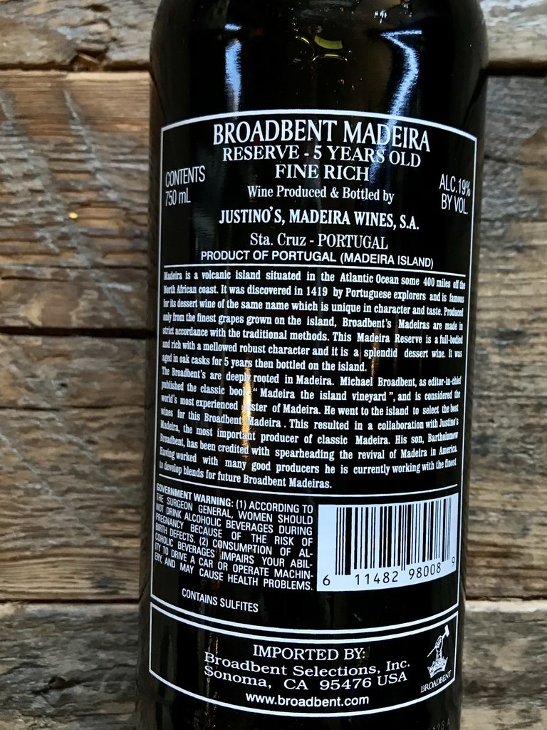 Broadbent, 5 Year Old Reserve Madeira (NV)