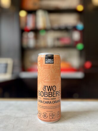 Two Robbers, Cara Cara Orange Vodka + Soda 12 oz, can
