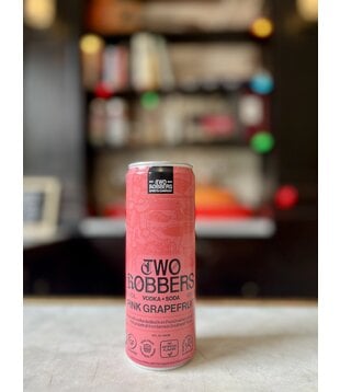 Two Robbers, Pink Grapefruit Vodka + Soda 12 oz, can