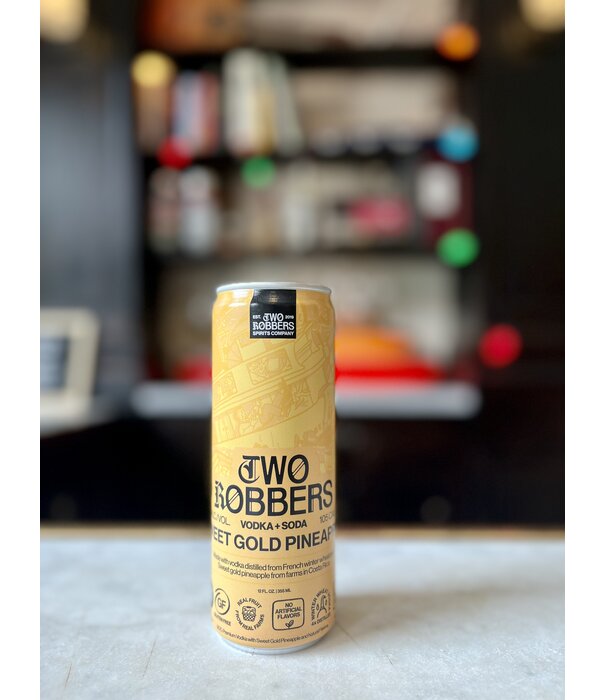 Two Robbers, Sweet Gold Pineapple Vodka + Soda 12 oz, can