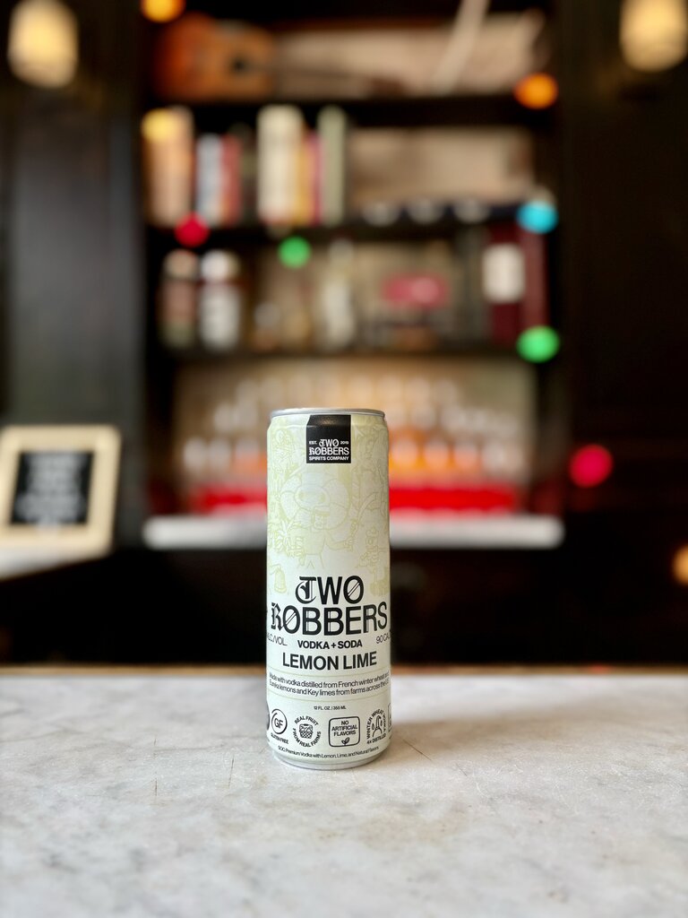 Two Robbers, Lemon Lime Vodka + Soda, 12 oz, can