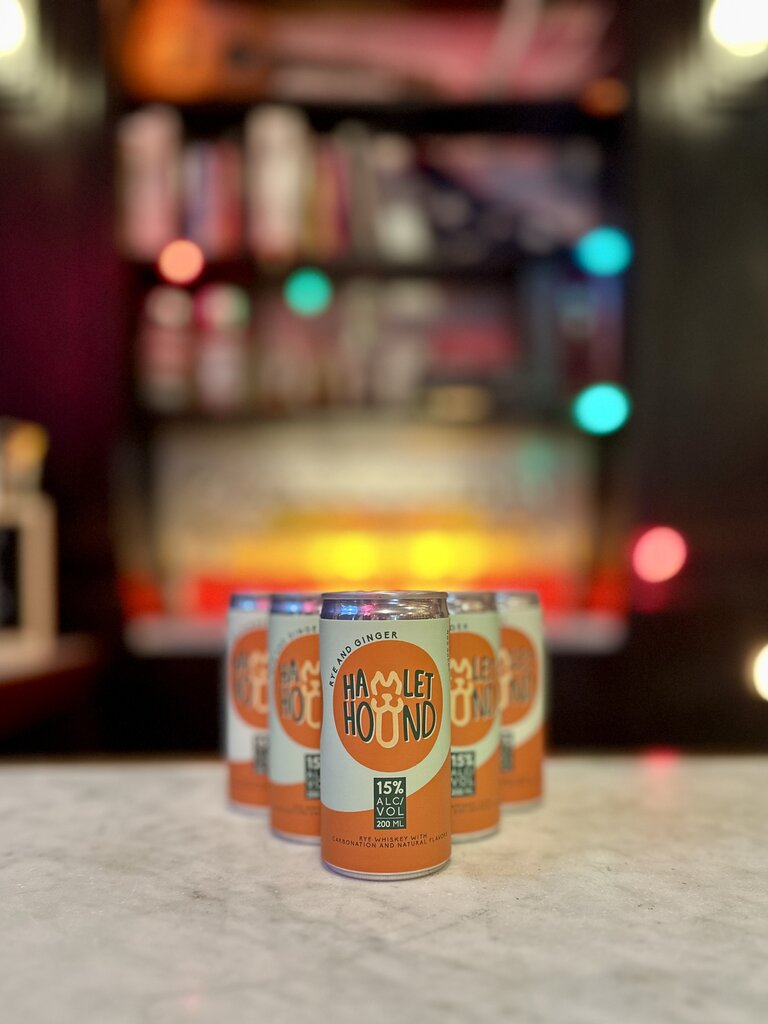 Hamlet Hound, NY Rye + Ginger, 200 mL, can