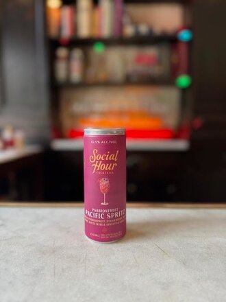 Social Hour Cocktails, Passionfruit Pacific Spritz, 250 mL, can