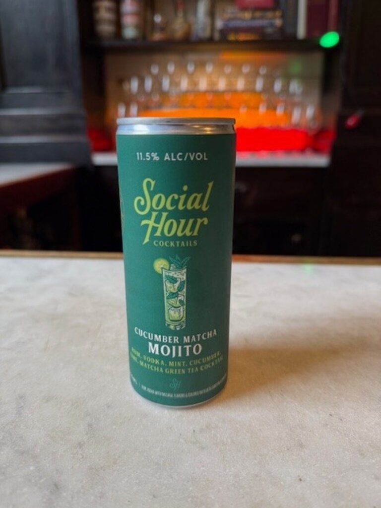 Social Hour Cocktails, Cucumber Matcha Mojito, 250 mL, can